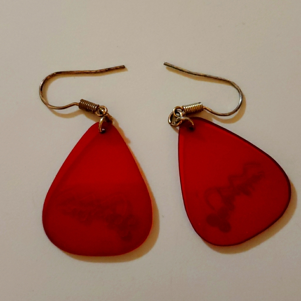 Guitar pick earrings